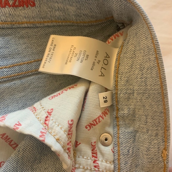 Alice and Olivia two colored jeans
